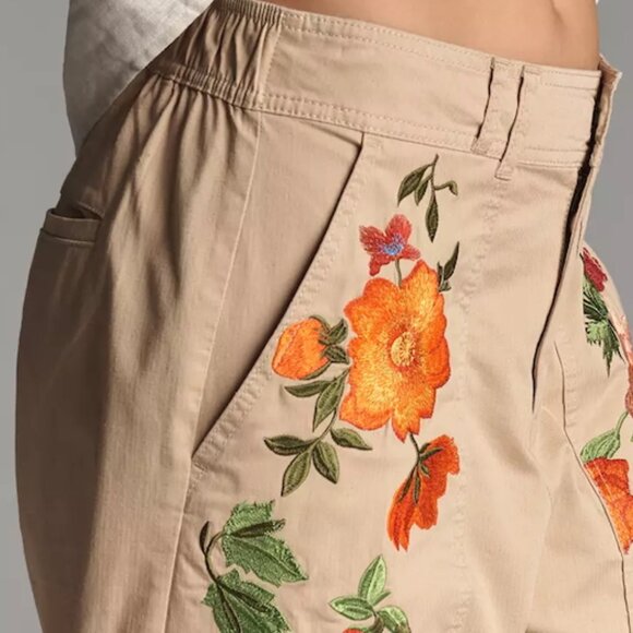 ANTHROPOLOGIE | Embroidered Cargo Pants | NWT - Picture 8 of 11